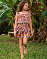 Girls Bryn Top & Skirt Set In Painted Petals