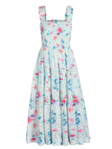 Kristen Dress In Cielo Print Eyelet