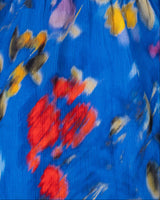 Colorful fish pattern on a blue background