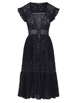 Lauren Coverup Dress Seaside Eyelet Black