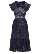 Lauren Coverup Dress Seaside Eyelet Navy