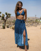 Jenni Skirt in Denim Tides Colorblock