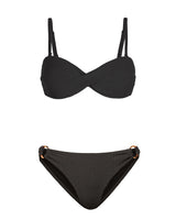 Black bikini set on a white background