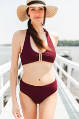 Melissa Top + Classic Midrise Bottom in Auburn Texture