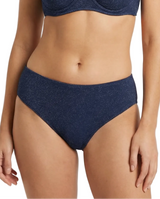 Classic Midrise Bottom In Marine Blue Metallic