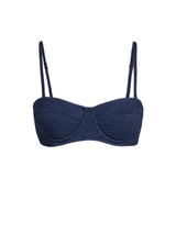 Nellie Top In Marine Blue Metallic