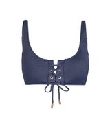 Samara Top In Indigo Twill
