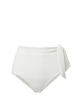 Side Tie High Waist Bottom Ivory Texture