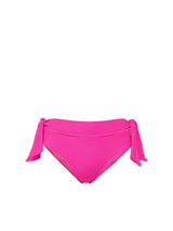 Double Tie Midrise Bottom Shocking Pink Textured Stripe