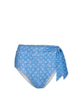 Side Tie High Waist Bottom In Meridien Breeze