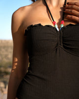 Talia One Piece In Black Texture