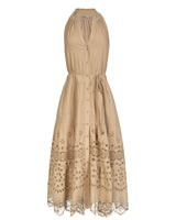 Tracy Dress In Sand Calypso Eyelet
