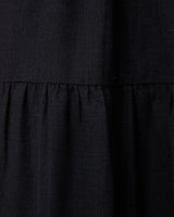 Addyson Dress In Black Cotton Slub