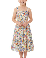 Girls Lila Dress In Wildflower Fields