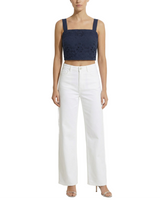 Ilyssa Top + Jenni Skirt Set In Navy Calypso Eyelet