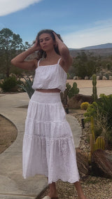 Dani Top In Fresh White Eyelet