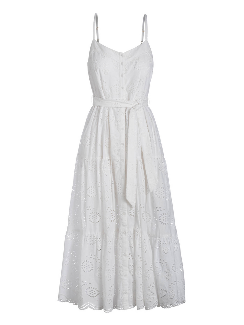 Addyson Dress In Fresh White Eyelet