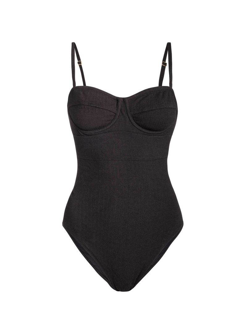 Anabel One Piece In Black Texture