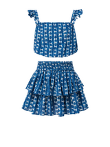 Girls Bryn Top & Skirt Set In Denim Tides