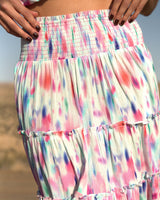 Charlie Skirt In Hazy Ikat Seafoam