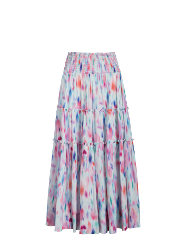 Charlie Skirt In Hazy Ikat Seafoam