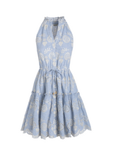Charlotte Dress In Sky/Natural Eyelet