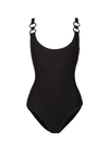 Chloe Tank One Piece In Black Texture