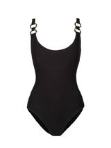 Chloe Tank One Piece In Black Texture