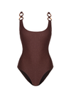 Chloe Tank One Piece In Cacao Metallic