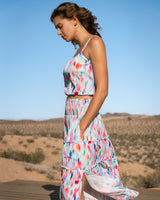 Charlie Skirt In Hazy Ikat Seafoam