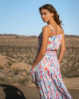 Charlie Skirt In Hazy Ikat Seafoam