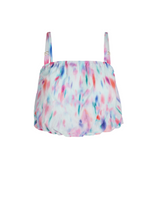 Dani Top In Hazy Ikat Seafoam