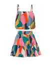 Dani Top + Izzy Skirt Set in Carta Colorblock