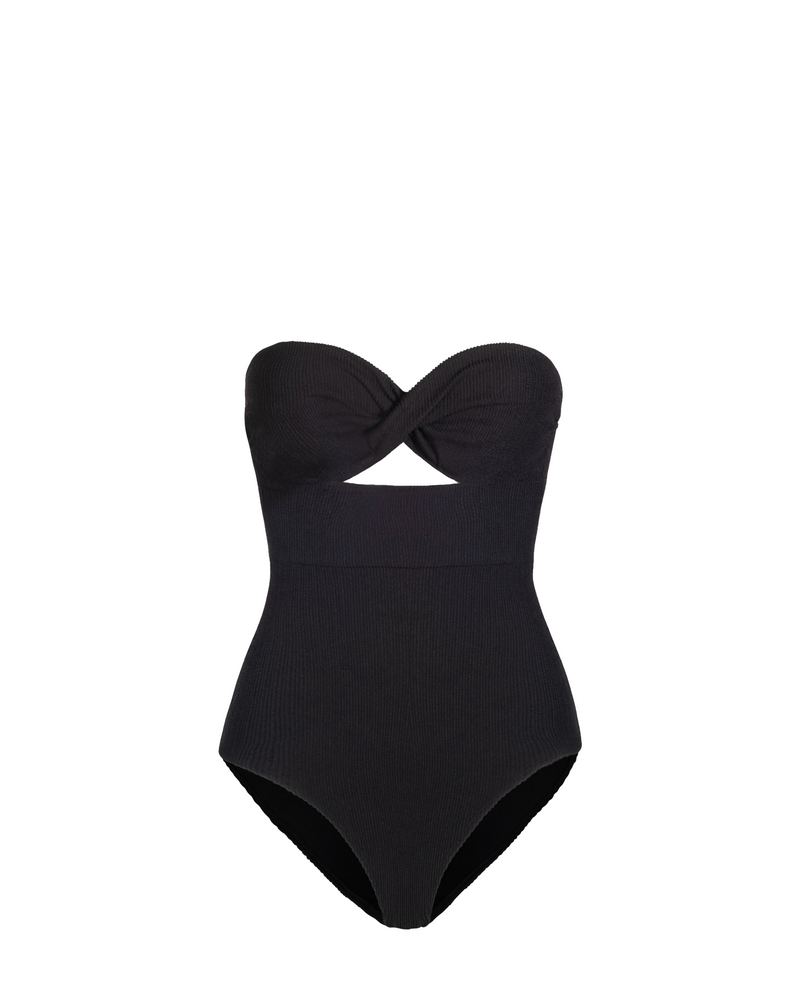 Ella One Piece Black Texture