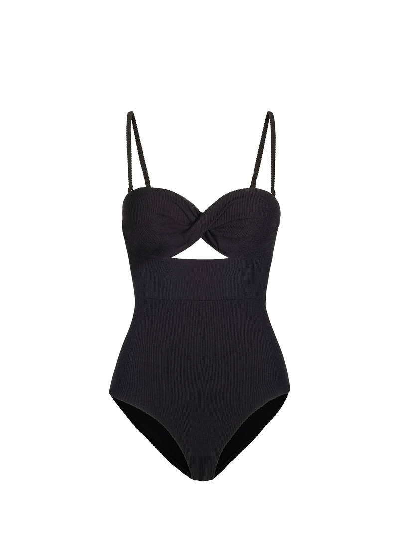 Ella One Piece Black Texture