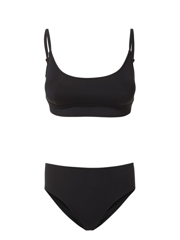 Erika Top + Classic Midrise Bottom in Black