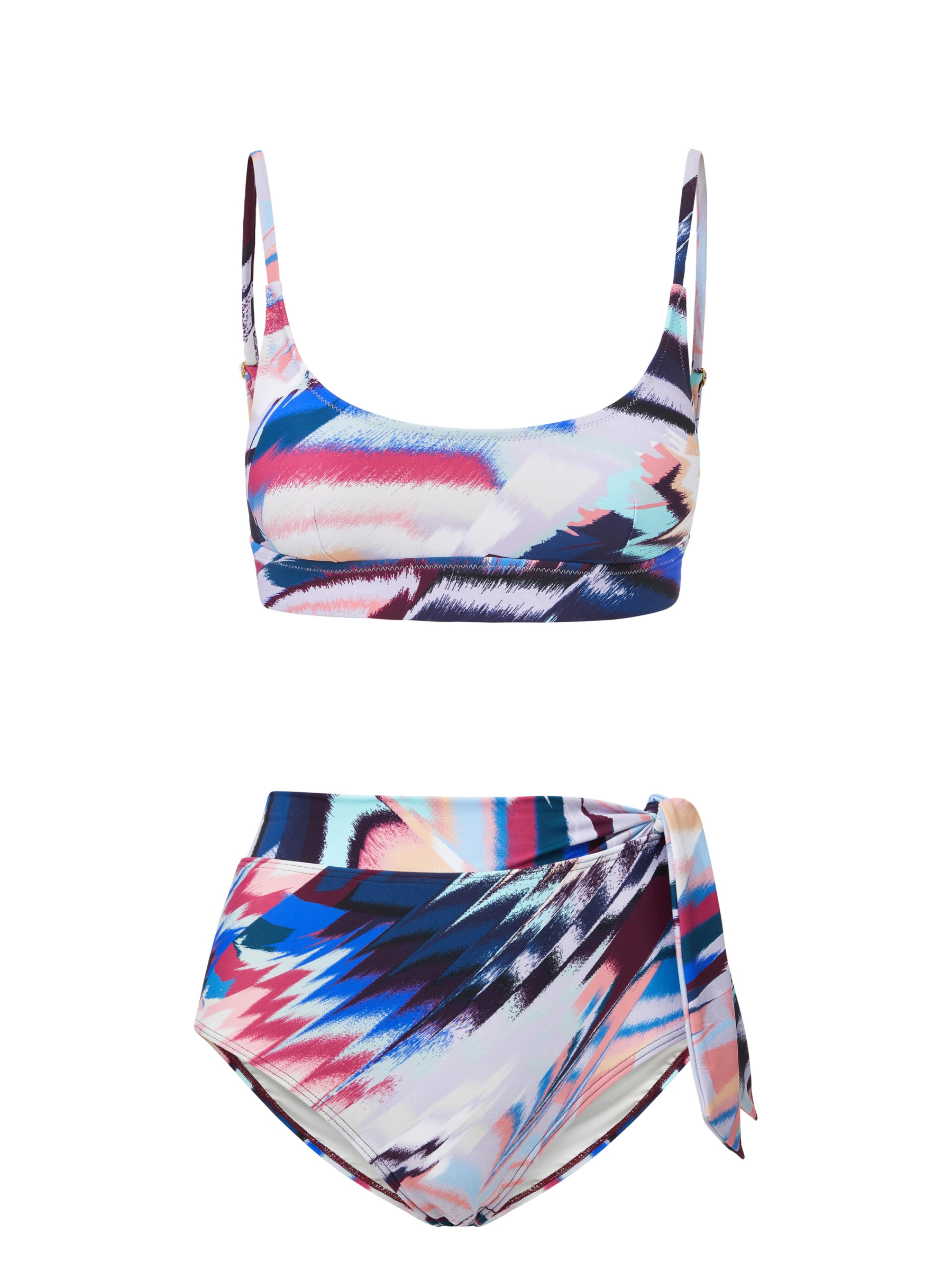 Erika Top + Side Tie High Waist Bottom in Mosaic – Change of Scenery