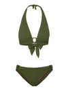 Erin Top + Ring Trim Bottom in Olive Texture