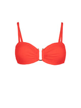 Gina Top In Guava Red Texture