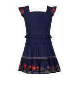 Girls Zoe Dress In Gardenia Embroidery