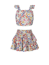 Girls Bryn Skirt Set In Wildflower Patch