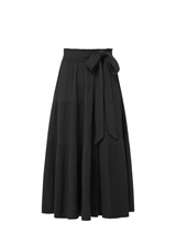 Jenni Skirt in Black Cotton Slub