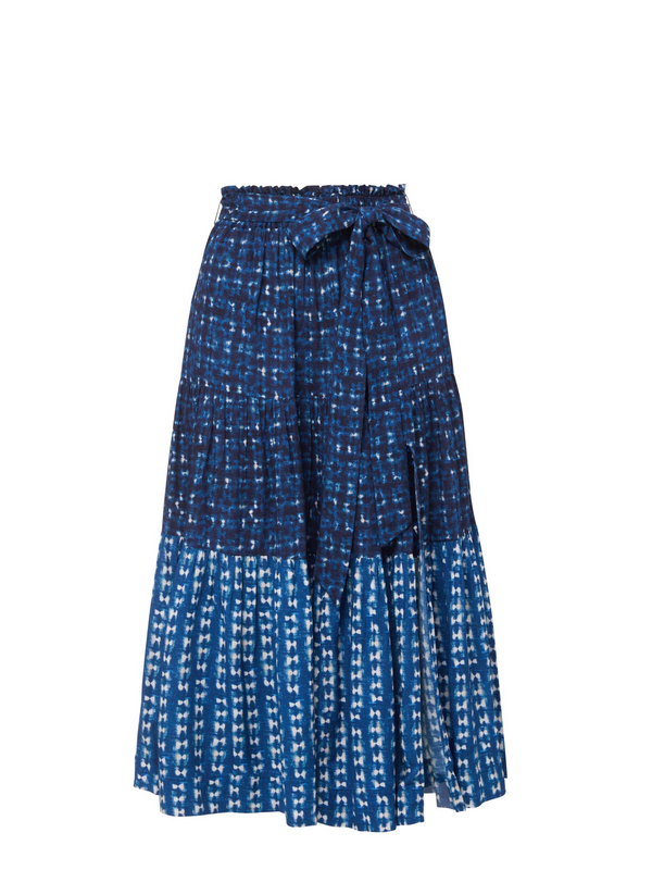 Jenni Skirt in Denim Tides Colorblock