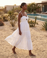 Jillian Dress In Fresh White San Andrés Eyelet