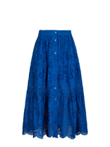 Joanna Skirt In Royal Blue San Andrés Eyelet