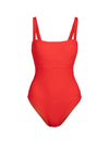 Jori One Piece In Guava Red Texture