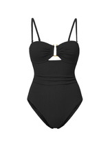 Juliette One Piece In Black Texture