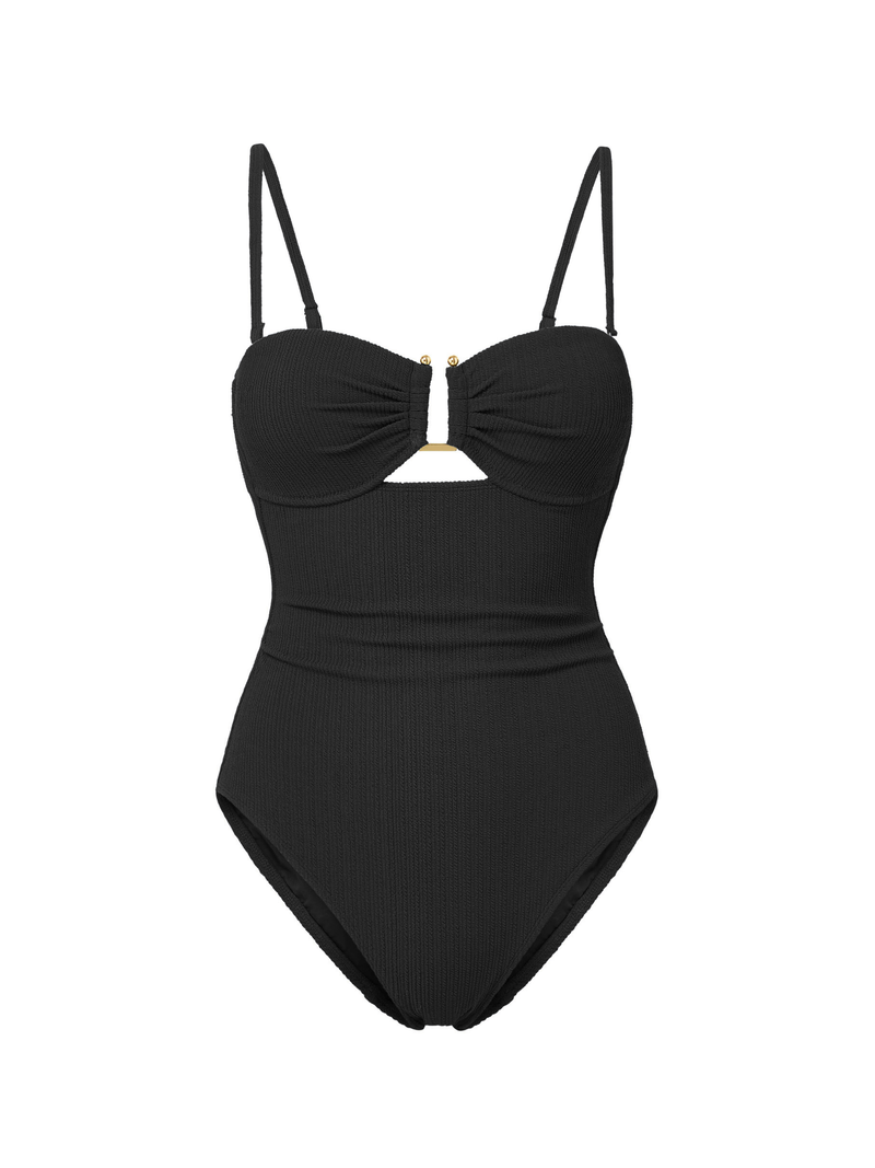 Juliette One Piece In Black Texture