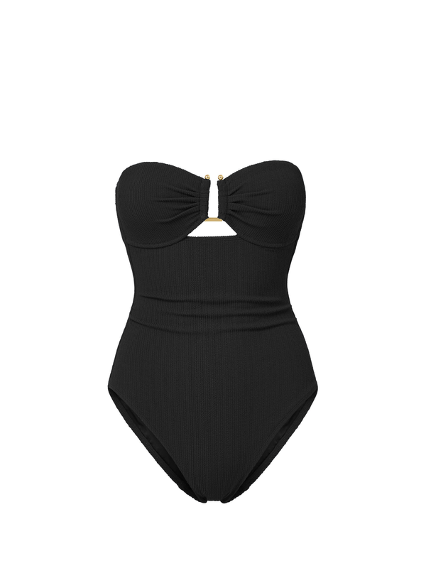 Juliette One Piece In Black Texture