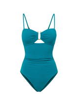 Juliette One Piece In Jungle Green Metallic Pique